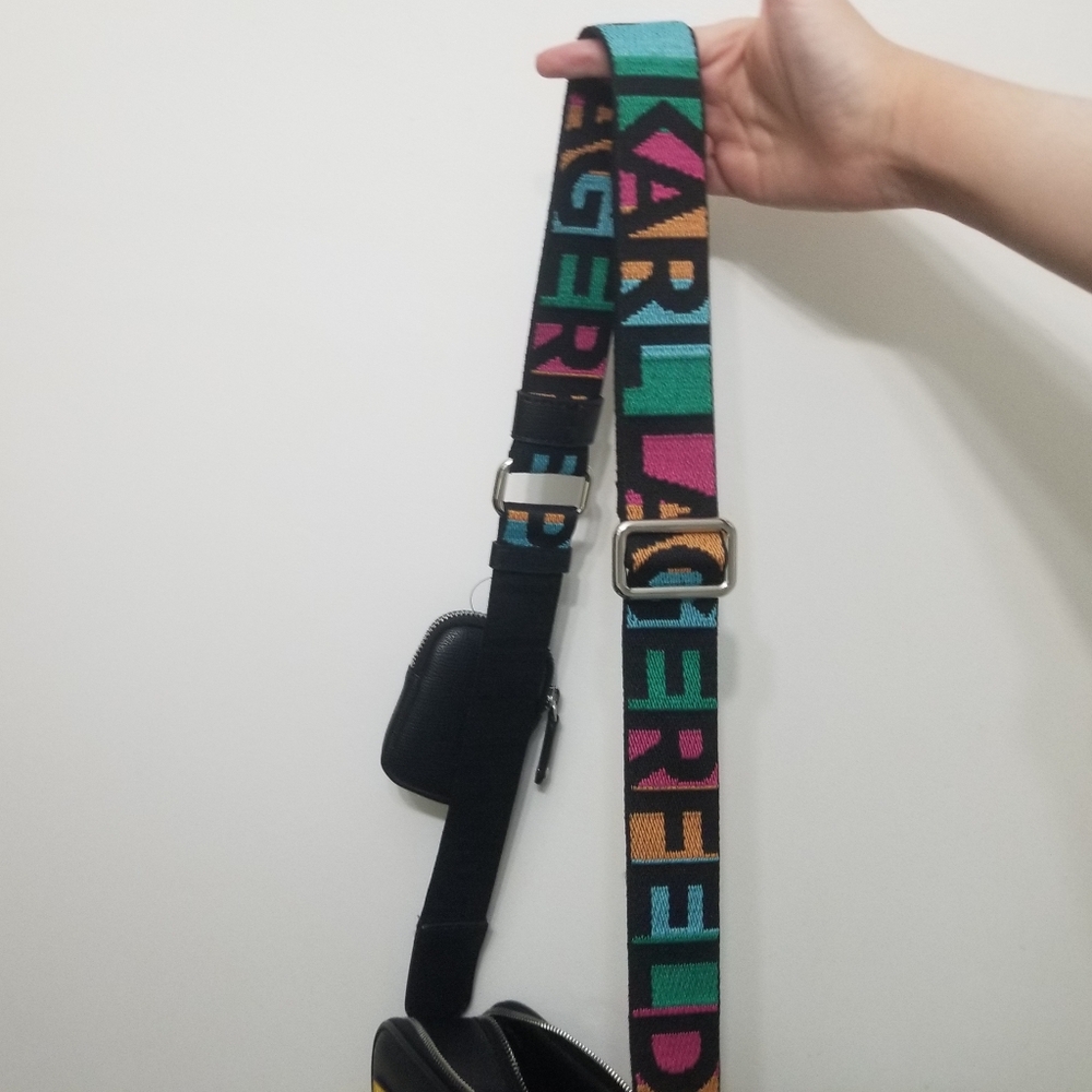 😍 EUC Karl Lagerfeld Paris colorful bag and strap- w mini bag! - Picture 4 of 13